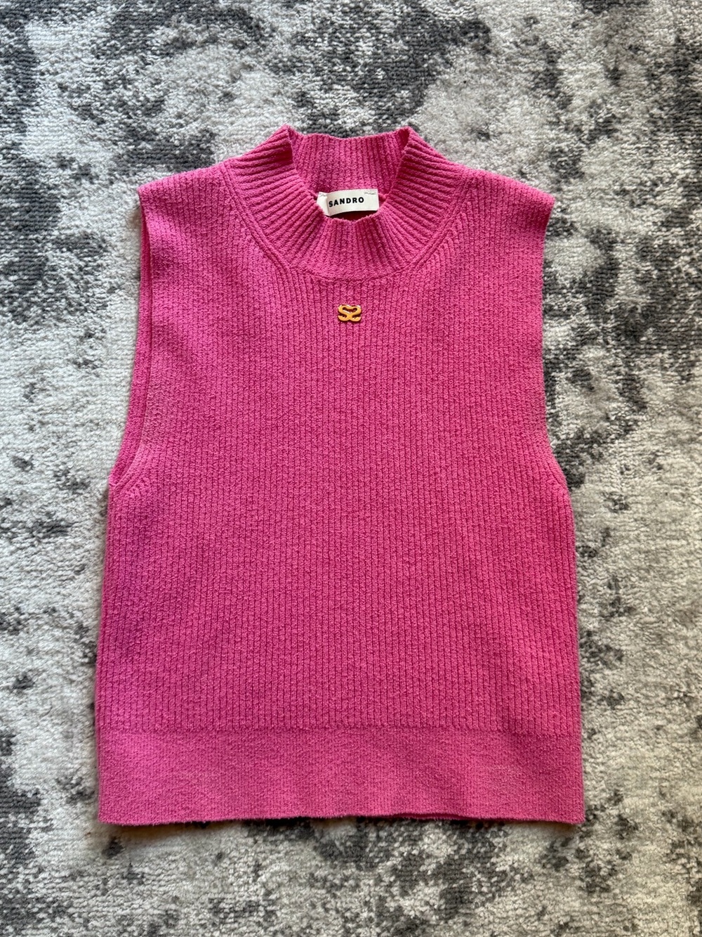 Sandro Sagan Mock Neck Rib Tank - Picture 3 of 6